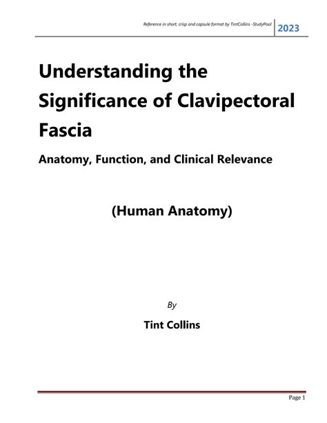 Solution Clavipectoral Fascia Anatomy Function And Clinical Relevance