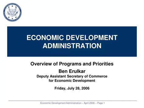 Ppt Economic Development Administration Powerpoint Presentation Free