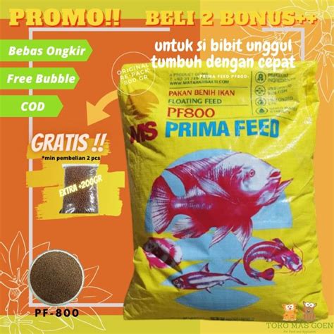 Pakan Pelet Cupang Lele Nila Gurame Mas Burayak 800gr Prima Feed PF800