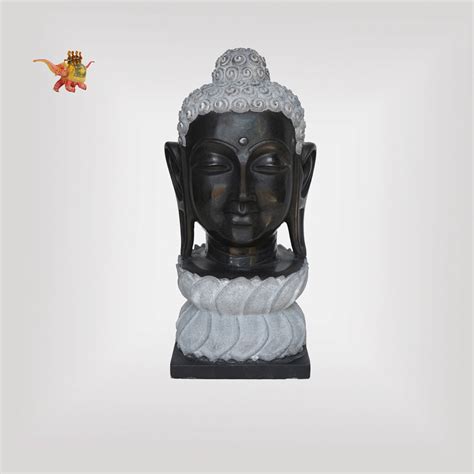 Black Marble Buddha Head Inch Pure Indian Black Marble Etsy