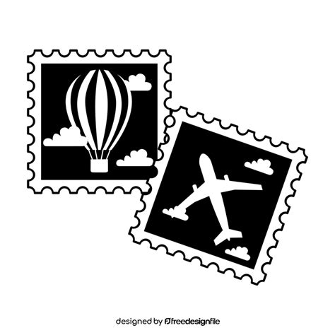 Postage Stamp Clipart Black And White