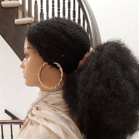 Mongolian Afro Kinky Curly Hair Wig Frontal 13x4 Lace Wigs Etsy