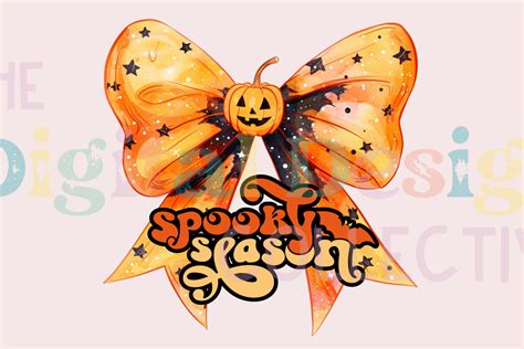 Halloween Coquette Bow Spooky Season Png Graphic By Lizballew