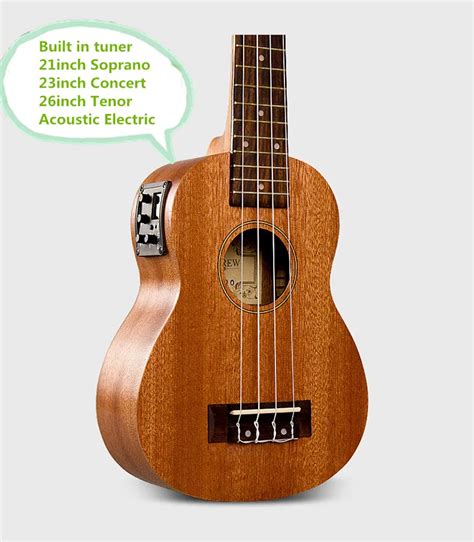 Buy Soprano Concert Tenor Acoustic Electric Ukulele 21 23 26 Inch Mahogany