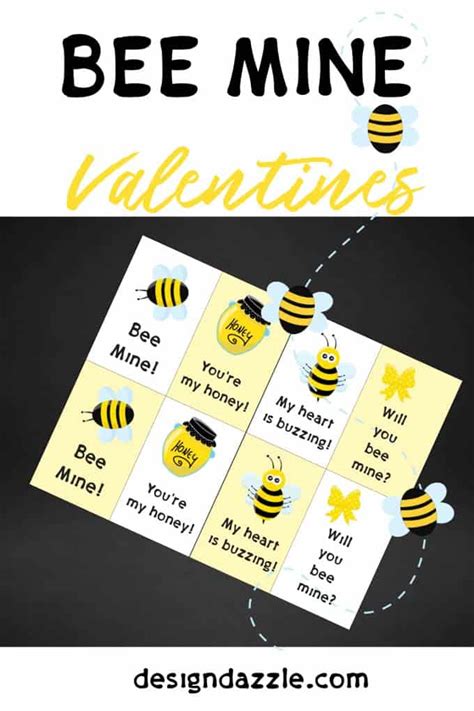 Bee Mine Valentine Printable