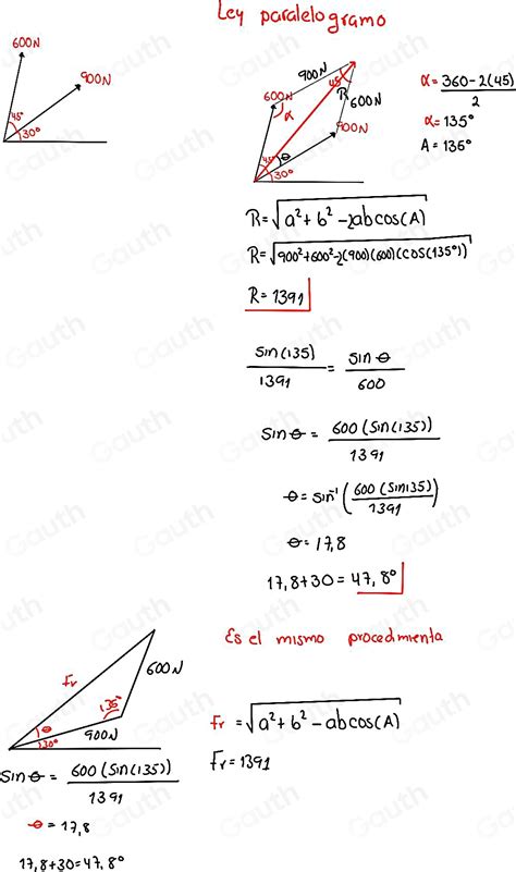 Solved Se Aplican Dos Fuerzas En Un Gancho Como Se Muestra En La