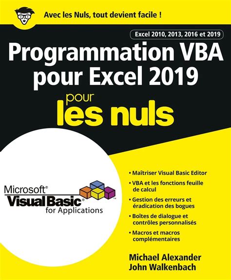 Programmation VBA Pour Excel 2019 Pour Les Nuls Pour Les Nuls