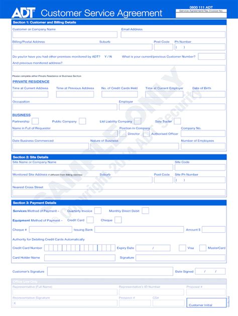 Alarm Monitoring Contract Template