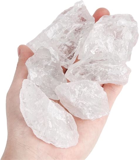 Amazon Johouse Pcs Clear Quartz With Jar Natural Rough Stones