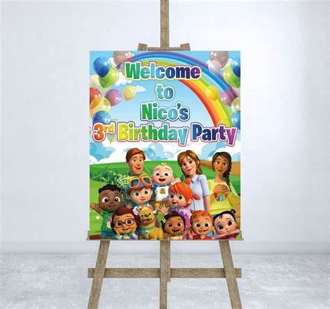 Kids Birthday Welcome Sign Kids Personalized Birthday Welcome Etsy In