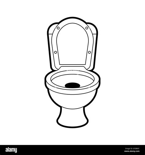 Toilet Bowl Isolated Wc Pan Vector Illustration Stock Vector Image