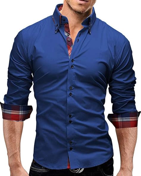 Camisa De Vestir De Manga Larga De Algod N Casual Para Hombre Amazon