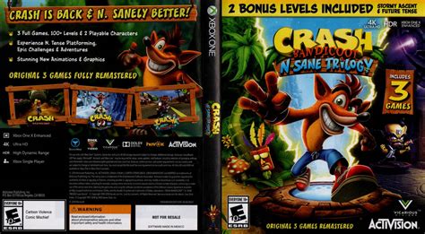 Crash Bandicoot N Sane Trilogy Xbox One Cover By Psycosid09 On Deviantart