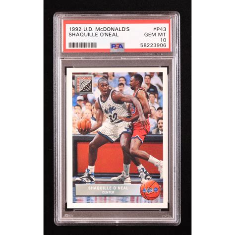 Shaquille O Neal 1992 93 Upper Deck McDonald S P43 RC PSA 10