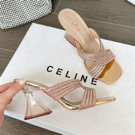 Mkc Inches Glossy Elegant Glass Heels Sandals Shopee Philippines