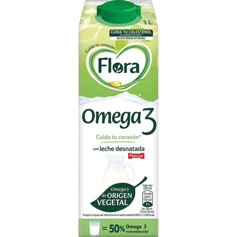 Flora Bebida L Ctea Elaborada Con Leche Desnatada Y Omega Sin Gluten