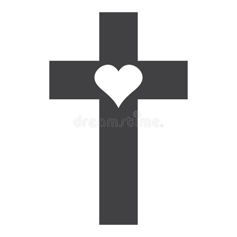 Heart With Cross Inside Stock Illustration Illustration Of Symbol