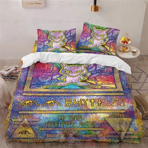 HOT Anime Pokemon Ancient Mew Holo Luxury Bedding Set Express Your Unique Style With BoxBoxShirt