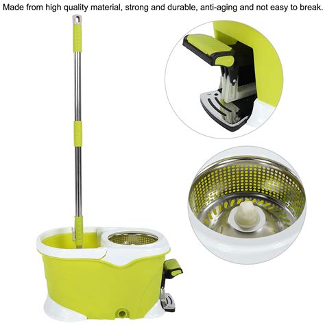 Microfiber Spinning Magic Spin Easy Floor Mop With Bucket 2 Heads 360° Rotating 651519336649 Ebay