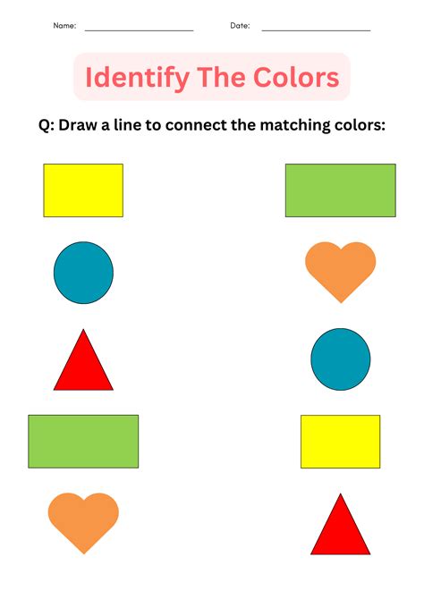 Printable Color Identification Matching Colors Worksheets For Worksheets Library