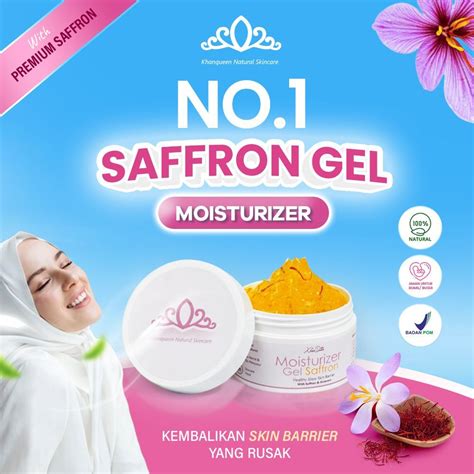 Jual Moisturizer Gel Saffron Khanqueen 80gr Pelembab Kulit Wajah Kering