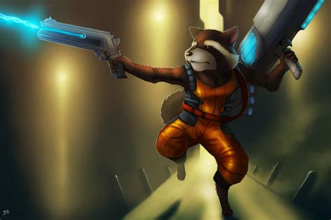 furry raccoon Rocket Raccoon Реактивный Енот Ракета Rocket