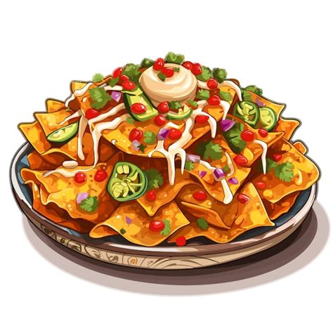 Premium Vector Nachos Vector On White Background