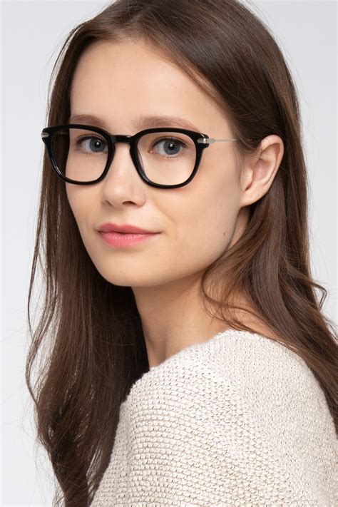 Quazar Rectangle Black Full Rim Eyeglasses Eyebuydirect