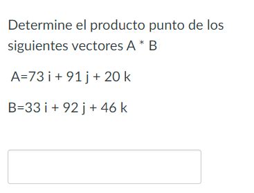 Solved Determine El Producto Punto De Lossiguientes Vectores Chegg