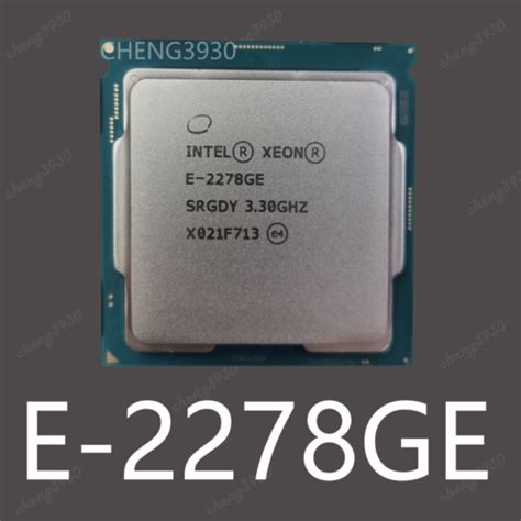 Intel Xeon E Ge Ghz Cores Threads Lga Cpu Processor