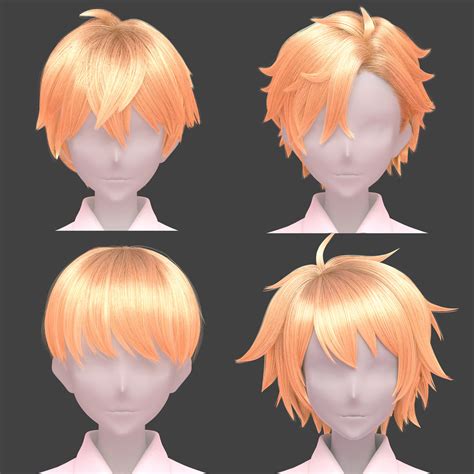 Artstation Anime Boy Hairstyles Pack