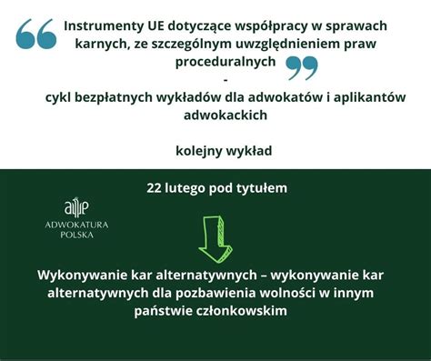 Wykonywanie Kar Alternatywnych Dla Pozbawienia Wolno Ci W Innym