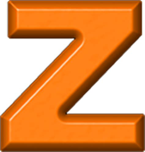 Presentation Alphabets Orange Refrigerator Magnet Z