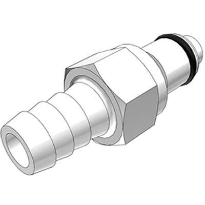 Embout Acétal DN 6 4 A Clapet Cannelé pour tube 9 5mm Bag 25