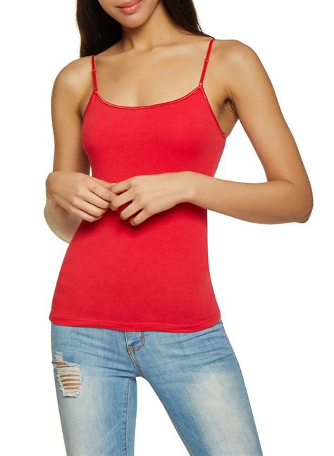 Basic Shelf Bra Camisole Red Size M Camisole Bra Camisole