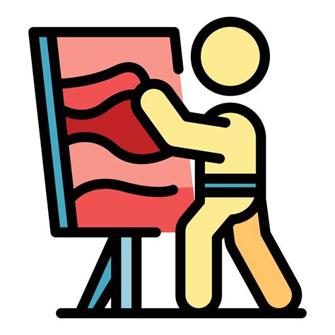 Ergonomic Work Icon Color Outline Vector Vector Art At Vecteezy