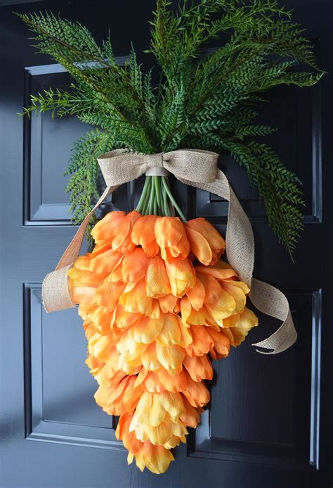 20 Orange Tulip Carrot Wreath The Urban Decor