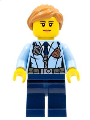 Минифигурка Lego Police City Officer Female Jacket with Dark Blue