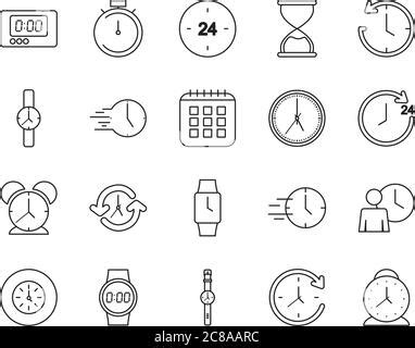 Classic Hourglass Icon Over White Background Line Style Vector