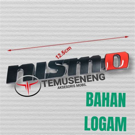 Jual Logo Emblem Nismo 3D Mobil Nissan Bahan Logam Hitam Livina Juke