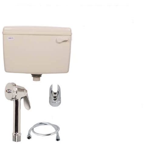 Buy PVC Opel Deluxe Side Handle Flush Tank Ivory 10 Ltr With Brass