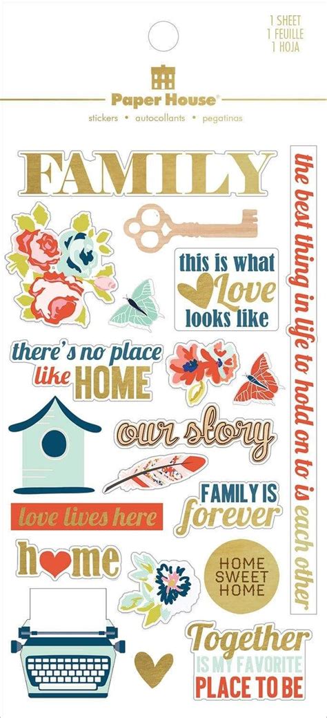 Scrapbook Stickers - Happy Family - Default Title - Paper House ...