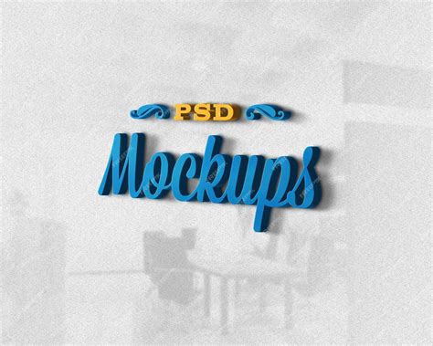 Premium PSD | 3d logo mockup