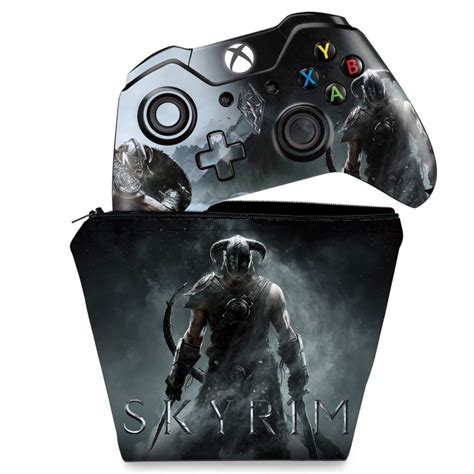 Capa Case E Skin Adesivo Xbox One Fat Controle Skyrim Em Promo O