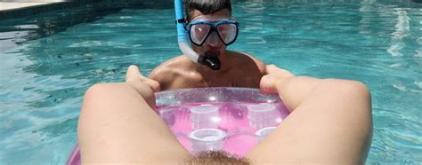 Lena Paul Tanning Naked In The Pool Big Tits Round Asses Big Boobs