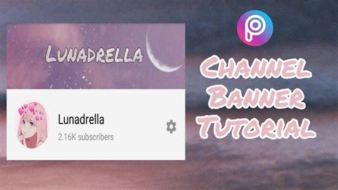 Aesthetic youtube banner 'Channel Art' tutorial 2020 - Picsart Tutorial ...