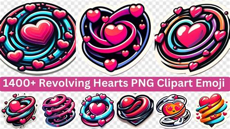 Revolving Hearts Png Clipart Sticker Emoji Transparent Pxbar