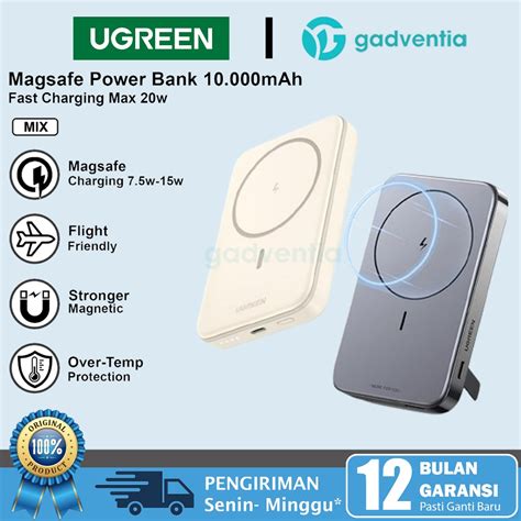 Jual Ugreen Magnet Magsafe Powerbank Battery 15W 10000mAh Untuk IPhone