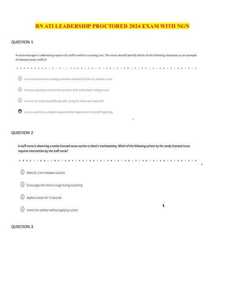 Ati Rn Leadership Proctored Exam Latest Update