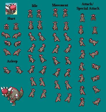 Shiny Rampardos PMD Sprites by Sydzilla96 on DeviantArt